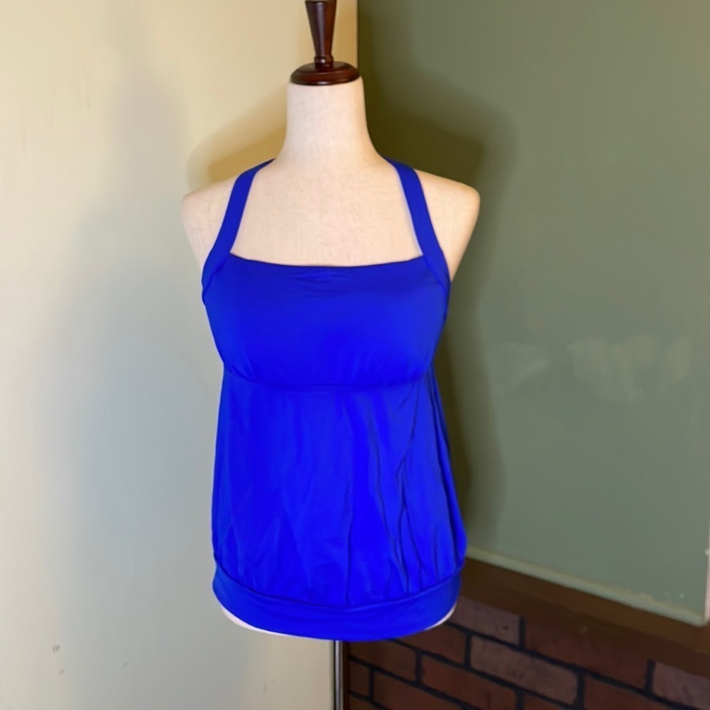 10 P Lands End Tankini Swim Top A06 6528